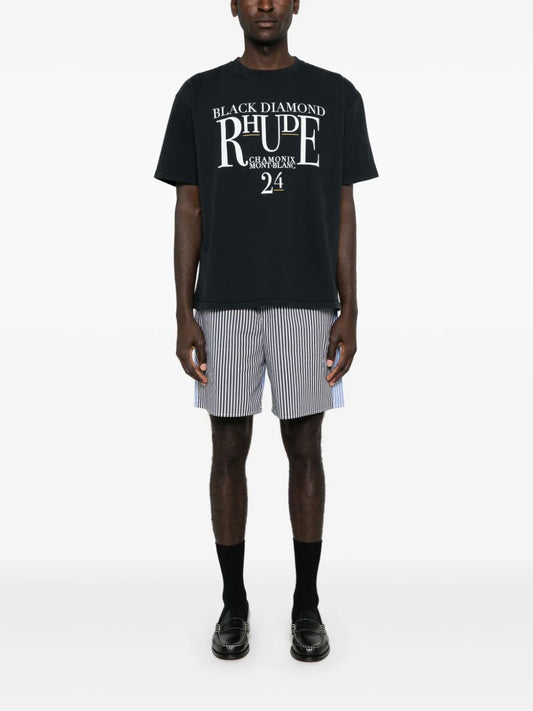 RHUDE - Black Diamond T-Shirt In Vintage Black