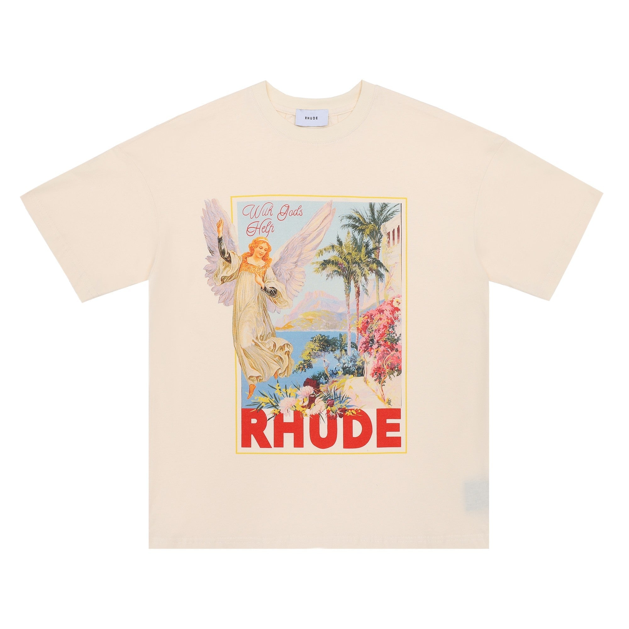 T shirt Angel With God Help Rhude